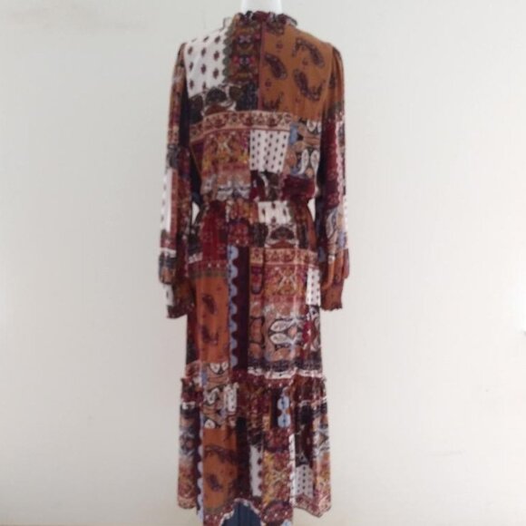 TAHARI Patchwork Midi Dress - Picture 2 of 10